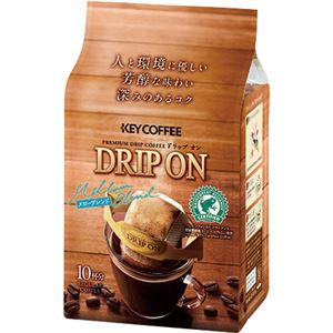 （まとめ）キーコーヒー ドリップオンメローブレンド 8g 1パック（10袋）【×10セット】 - 拡大画像