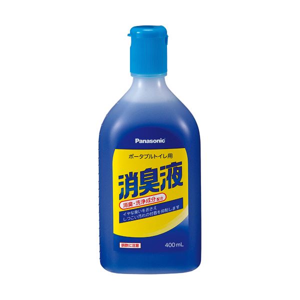 （まとめ）パナソニック エイジフリーポータブルトイレ用消臭液 青色タイプ 400ml VALTBN5B 1本【×10セット】