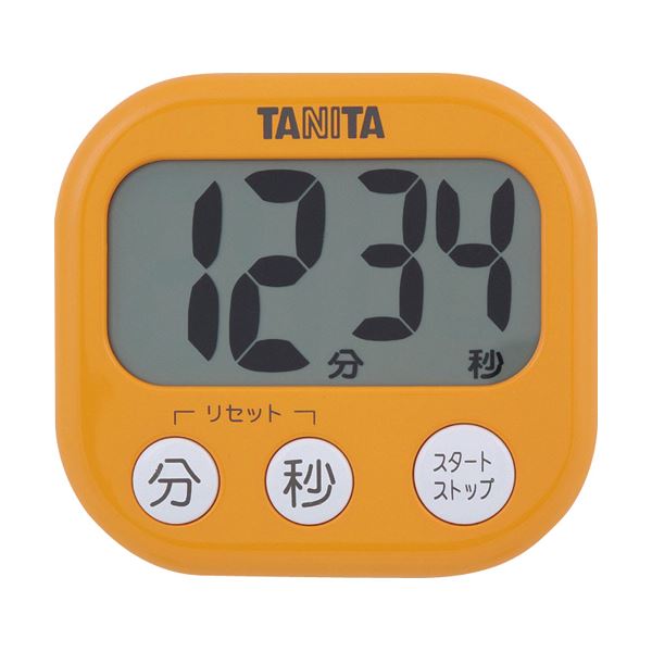 （まとめ）タニタ でか見えタイマーアプリコットオレンジ TD-384OR 1個【×10セット】