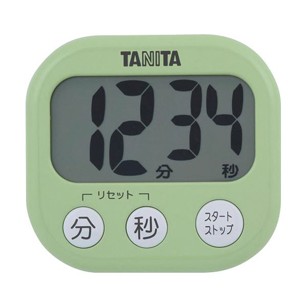 （まとめ）タニタ でか見えタイマーピスタチオグリーン TD-384GR 1個【×10セット】