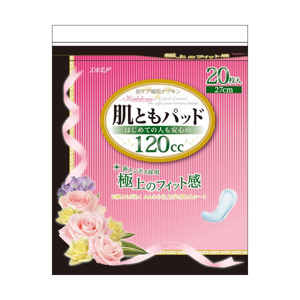 （まとめ）カミ商事 肌ともパッド 120cc 1パック（20枚）【×10セット】