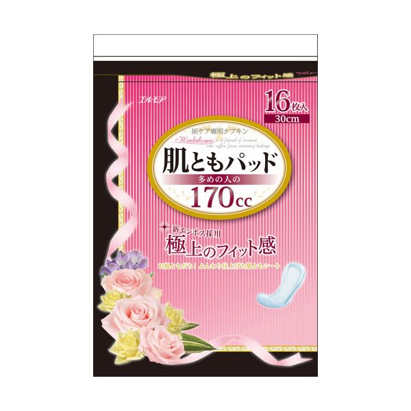 （まとめ）カミ商事 肌ともパッド 170cc 1パック（16枚）【×10セット】