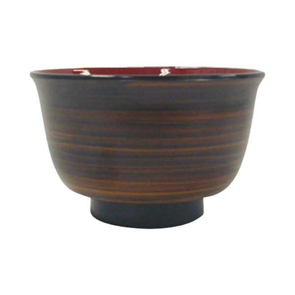 （まとめ）台和 汁椀 木目 1個【×10セット】