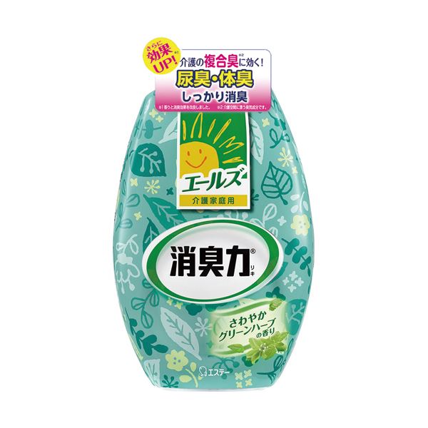 （まとめ）エステー エールズ 消臭力 部屋用グリーンハーブ 400ml 1個【×10セット】