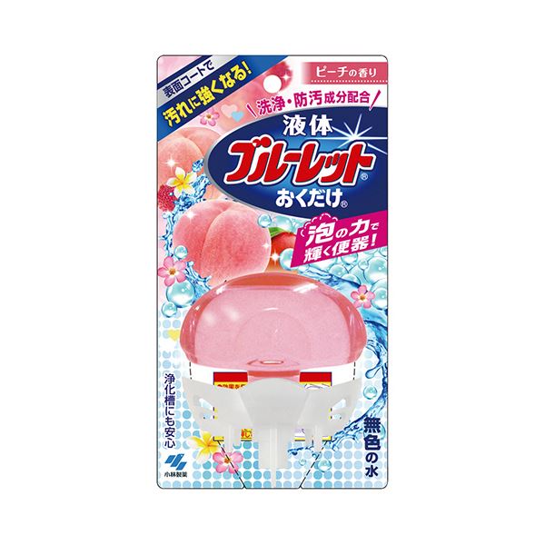 （まとめ）小林製薬 液体ブルーレットおくだけピーチの香り 本体 70ml 1個【×10セット】