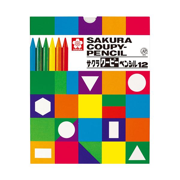 （まとめ）サクラクレパス クーピーペンシル12色（紙箱入）FY12K 1パック【×10セット】