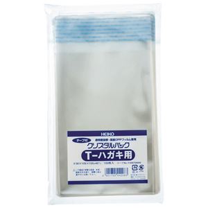 （まとめ）HEIKO クリスタルパックT（テープ付）T-ハガキ用 0.03×105×155+40mm #6758500 1パック（100枚）【×20セット】