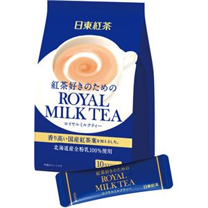 （まとめ）日東紅茶 ロイヤルミルクティースティック 14g 1パック（10本）【×20セット】 - 拡大画像