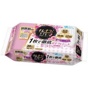 （まとめ）大王製紙 エリエール キレキラ！ハッピーローズの香り つめかえ用 1パック（20枚）【×20セット】