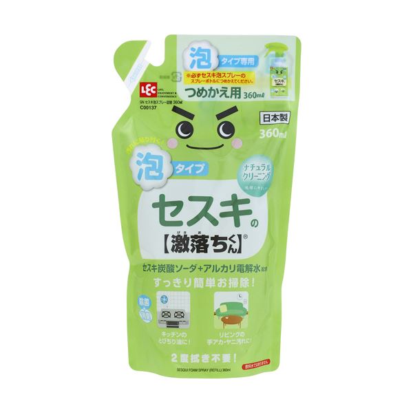 （まとめ）レック セスキ泡スプレー 詰替360ml C00137 1パック【×20セット】