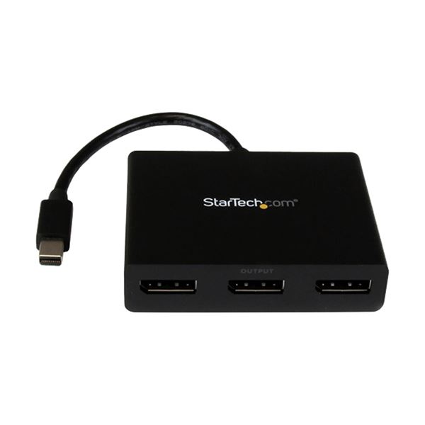 StarTech.com 3ポートMSTハブ Mini DisplayPort-3xDsiplayPort 4K対応 Windowsのみ対応MSTMDP123DP 1台