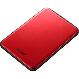 バッファロー MiniStationUSB3.1（Gen1）対応 アルミ素材＆薄型ポータブルHDD 1TB レッド HD-PUS1.0U3-RDD 1台