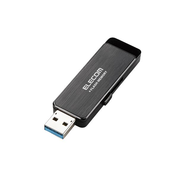 エレコム USB3.0ハードウェア暗号化USBメモリ 8GB ブラック MF-ENU3A08GBK 1個