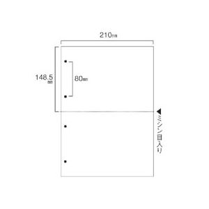 TANOSEE スマイル用LBP用紙 A4汎用白紙 2分割 4穴 1セット（1000枚：500枚×2箱）