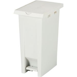 エコン ダストボックス ペダル式 2枚フタ 37L ホワイト 808344-01 1個