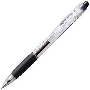 TANOSEE ノック式油性ボールペン（なめらかインク） 0.7mm 黒 （軸色：クリア） 1セット（50本）
