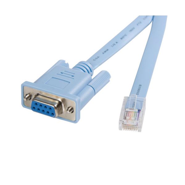 （まとめ）StarTech.com Cisco コンソールケーブル 1.8m RJ45 オス-D Sub 9ピン メス ブルー DB9CONCABL6 1本 【×3セット】