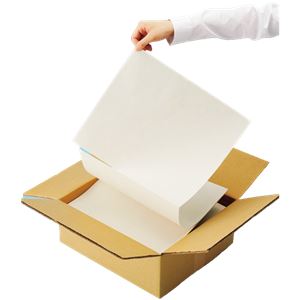 （まとめ）TANOSEE ボーガスペーパー（箱入り） 355×304.8mm 1箱（900折） 【×3セット】