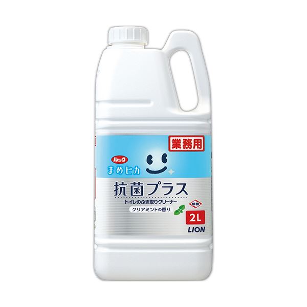 （まとめ）ライオン ルック まめピカ 抗菌プラストイレのふき取りクリーナー つめかえ用 2L TSHKG2 1個 【×3セット】