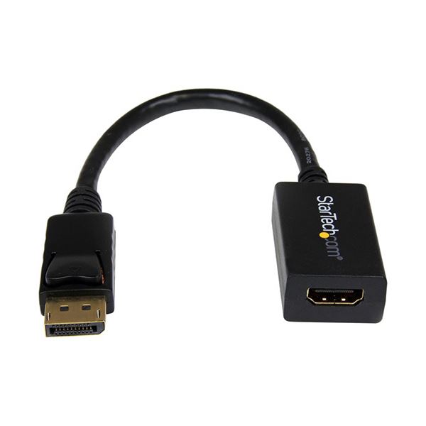 （まとめ）StarTech.com DisplayPort-HDMI変換アダプタ 5.1ch音声出力対応 オス/メス 1920×1200対応 ブラック DP2HDMI2 1個 【×3セット】