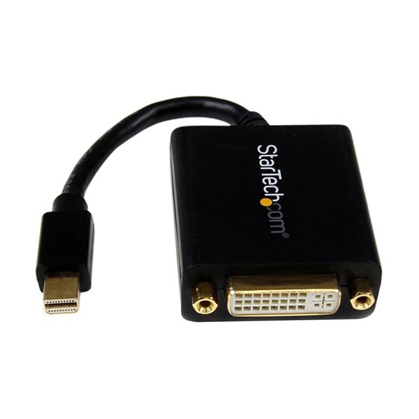 （まとめ）StarTech.com MiniDisplayPort-DVI変換アダプタ Mini DP（オス）-DVI-I（メス） 1920×1200 ブラック MDP2DVI 1個 【×3セット】