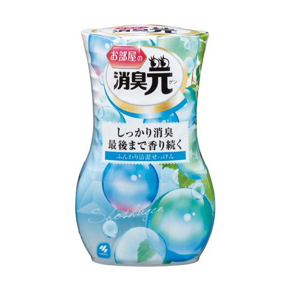 （まとめ）小林製薬 お部屋の消臭元 ふんわり清潔せっけん 400ml 1セット（5個） 【×3セット】