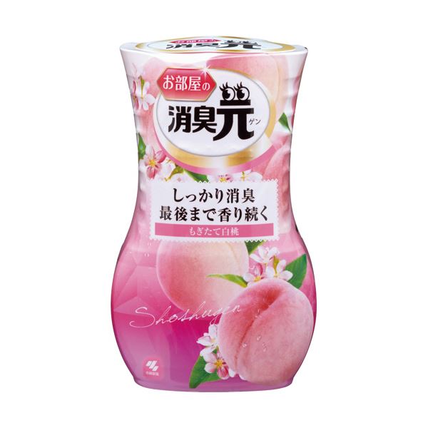 （まとめ）小林製薬 お部屋の消臭元 もぎたて白桃 400ml 1セット（5個） 【×3セット】