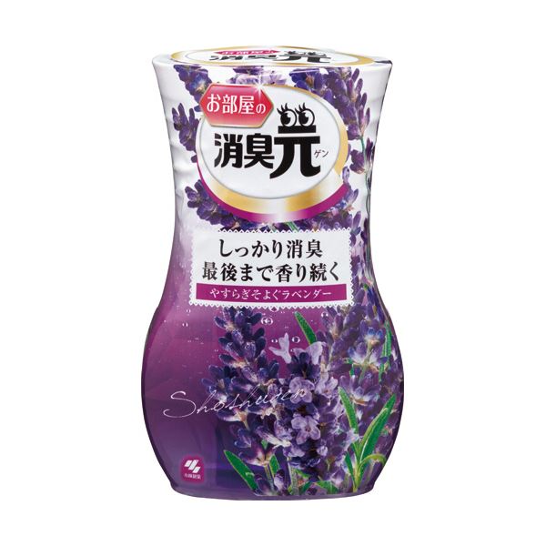 （まとめ）小林製薬 お部屋の消臭元 やすらぎそよぐラベンダー 400ml 1セット（5個） 【×3セット】