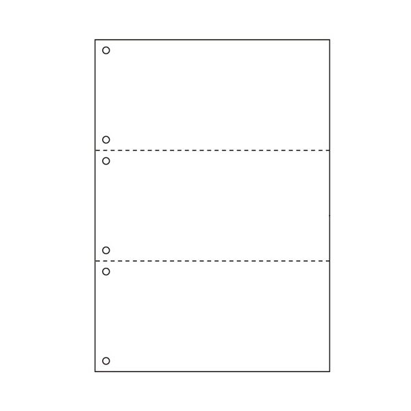 （まとめ）ヒサゴ マルチプリンタ帳票 撥水紙 A4 白紙 3面 6穴 BPW2005 1冊（50枚） 【×3セット】