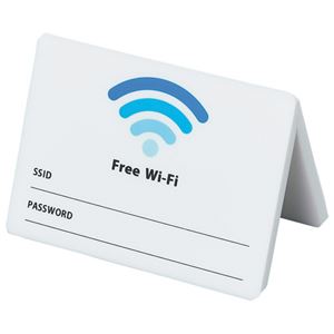 （まとめ）クルーズ ユニバーサルテーブルサイン Wi-Fi案内 CRT30803 1個 【×3セット】