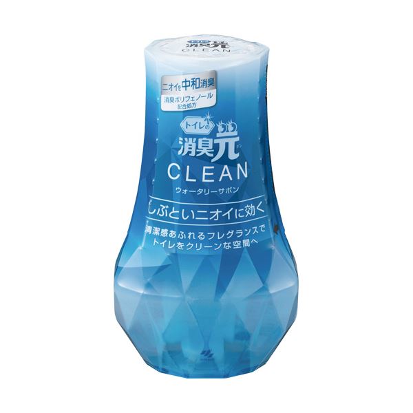 （まとめ）小林製薬 トイレの消臭元 CLEAN ウォータリーサボン 400ml 1セット（3個） 【×3セット】