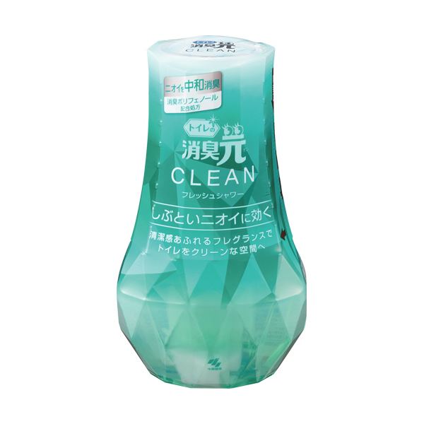 （まとめ）小林製薬 トイレの消臭元 CLEAN フレッシュシャワー 400ml 1セット（3個） 【×3セット】