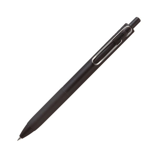 （まとめ）三菱鉛筆 ゲルインクボールペン ユニボール ワン 0.38mm 黒 （軸色：黒） UMNS38BK.24 1セット（10本） 【×3セット】