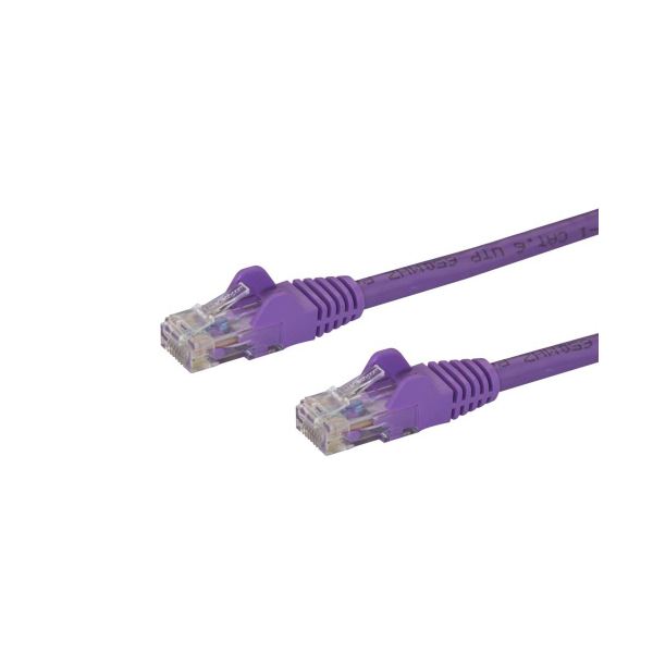 （まとめ）StarTech.com Cat6対応 LANケーブル パープル 1m N6PATC1MPL 1本 【×5セット】