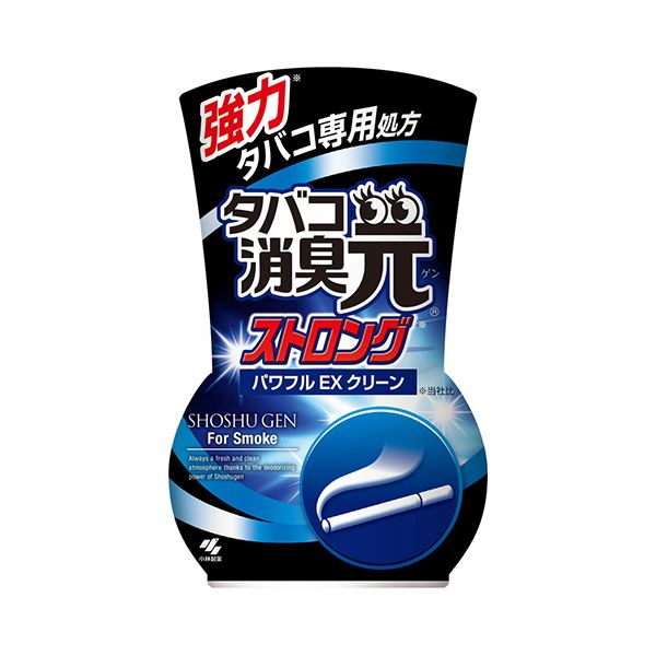 （まとめ）小林製薬 タバコ消臭元 ストロング パワフルEXクリーン 400ml 1個 【×5セット】