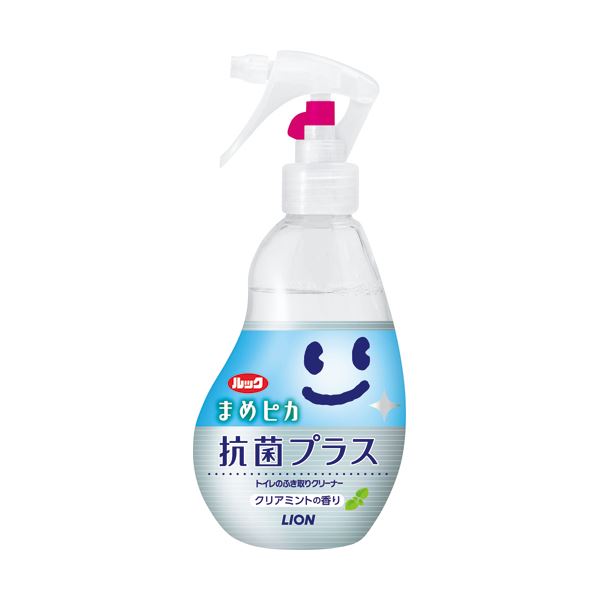 （まとめ）ライオン ルック まめピカ 抗菌プラストイレのふき取りクリーナー 本体 210ml TSHKR 1本 【×5セット】