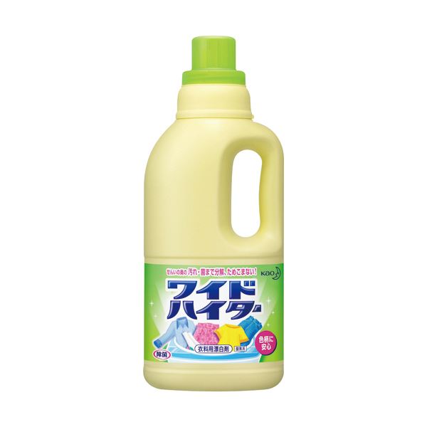 （まとめ）花王 ワイドハイター 本体 中 1L 1本 【×10セット】