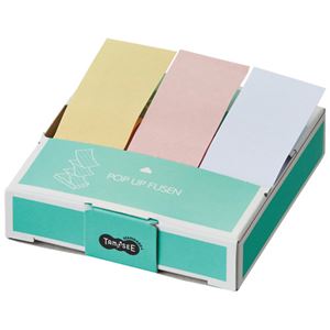 （まとめ）TANOSEE ポップアップふせん 紙箱付 75×25mm 1セット（3冊） 【×20セット】