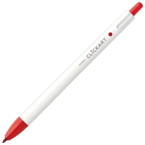 （まとめ）ゼブラ ノック式水性カラーペン クリッカート 赤 WYSS22-R 1本 【×50セット】