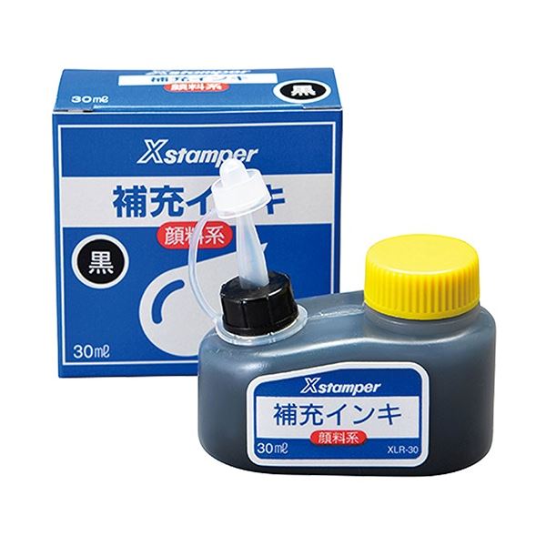 (まとめ) シヤチハタ Xスタンパー 補充インキ 顔料系全般用 30ml 黒 XLR-30 1個 【×20セット】