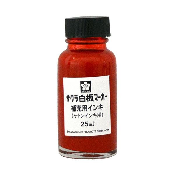 (まとめ) サクラクレパス 白板マーカー 補充インキ ケトンタイプ 25ml あか HWBKケトン#19 1個 【×10セット】