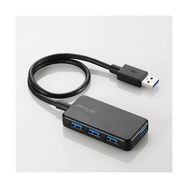 エレコム 4ポートUSB3.0ハブ ブラック U3H-A411BBK 1個