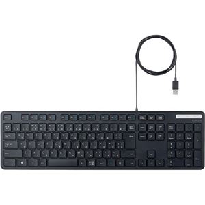 エレコム 抗菌 有線薄型フルキーボード ブラック TK-FCM108KBK 1台