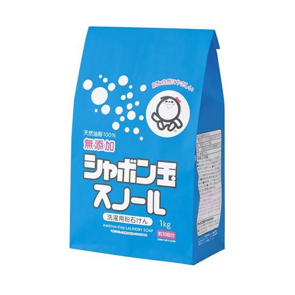 (まとめ) シャボン玉石けん 粉石けんスノール紙袋 1kg 1個 【×3セット】