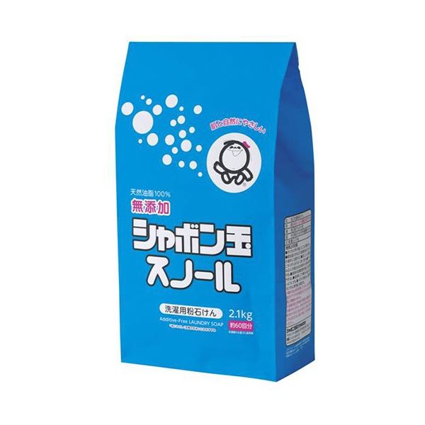 (まとめ) シャボン玉石けん 粉石けんスノール紙袋 2.1kg 1個 【×3セット】