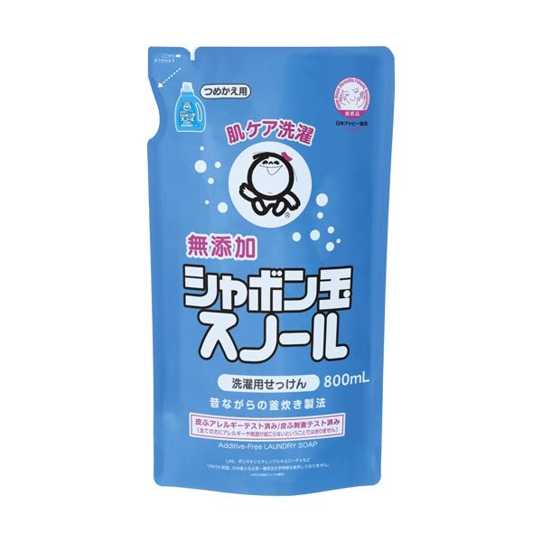 (まとめ) シャボン玉石けん シャボン玉 スノール詰替用 800ml 1パック 【×5セット】