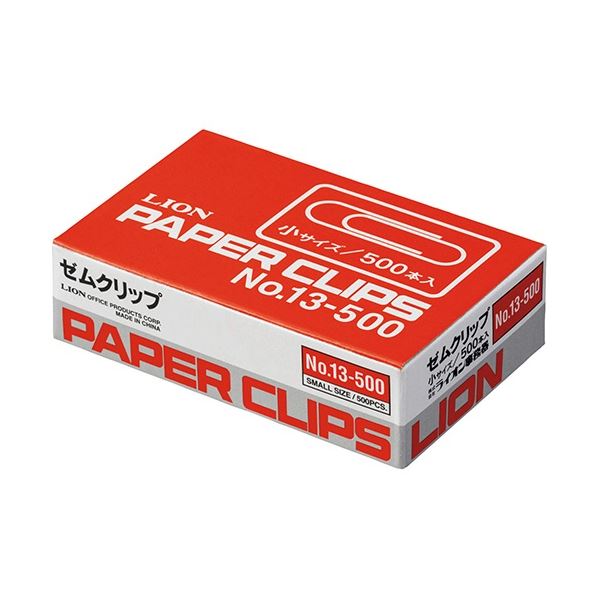 (まとめ) ライオン事務器 ゼムクリップ 小 23mm No.13-500 1箱(500本) 【×30セット】