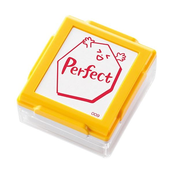 (まとめ) シヤチハタ いいね！スタンプくん イエロー Perfect PEW-A1-R-09 1個 【×5セット】