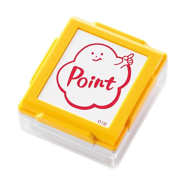 (まとめ) シヤチハタ いいね！スタンプくん イエロー Point PEW-A1-R-12 1個 【×5セット】