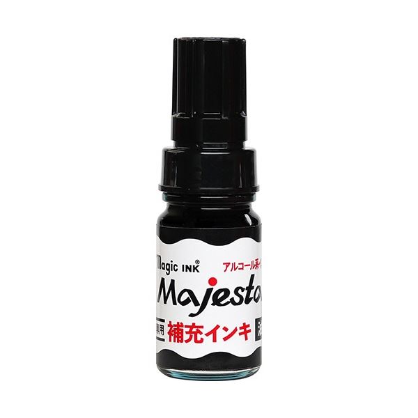 (まとめ) 寺西化学 マジックインキ マジェスター・抗菌マジェスター用補充インキ 10ml 黒 MHJA-10ML-T1 1本 【×10セット】